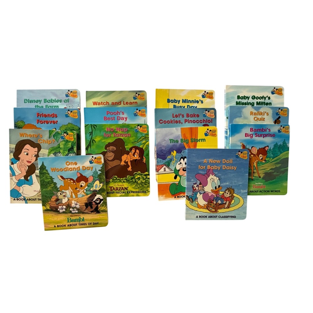 Vintage Grolier Baby's First Disney Board Books Lot 14 Learning Stories